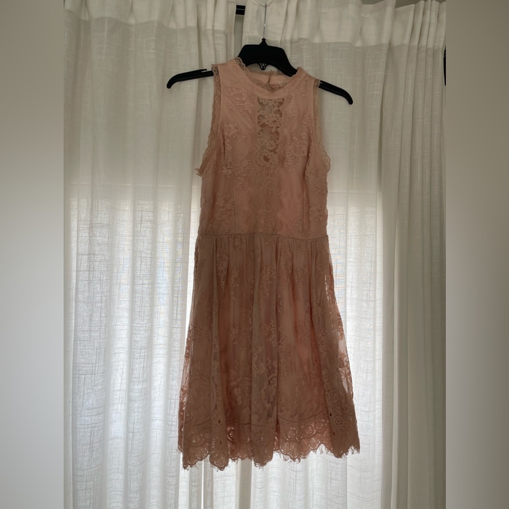 Pink, lace dress